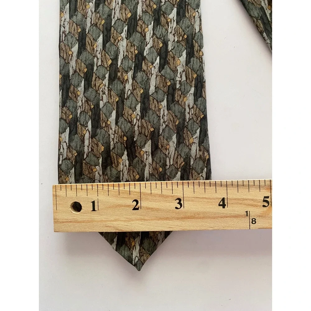 Stonehenge Martini Cocktail Collection Silk Tie Mens Green Microscopic Pattern